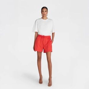 KBB by KAHLANA Women's Mid-Rise 'The Track Shorts' - Red